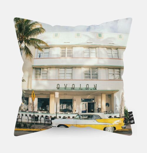 HIP ORGNL® Miami strip with art deco architecture Cushion - 45 x 45 cm