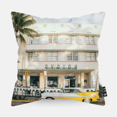 HIP ORGNL® Bande de Miami à l'architecture art déco Coussin - 45 x 45 cm