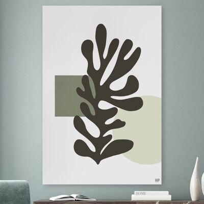 HIP ORGNL® Coral verde abstracto - 60 x 90 cm