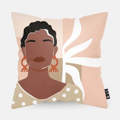 HIP ORGNL® Coussin Abstrait Femme Africaine - 45 x 45 cm