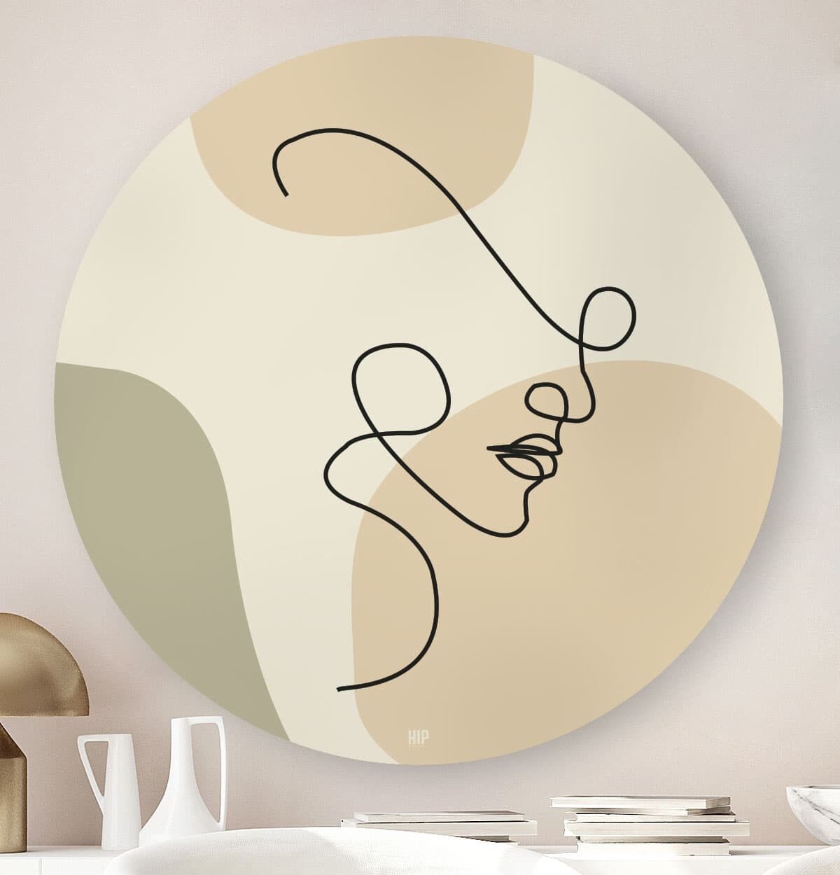 HIP ORGNL® Modern Face Contour Tondo - Ø 80 cm