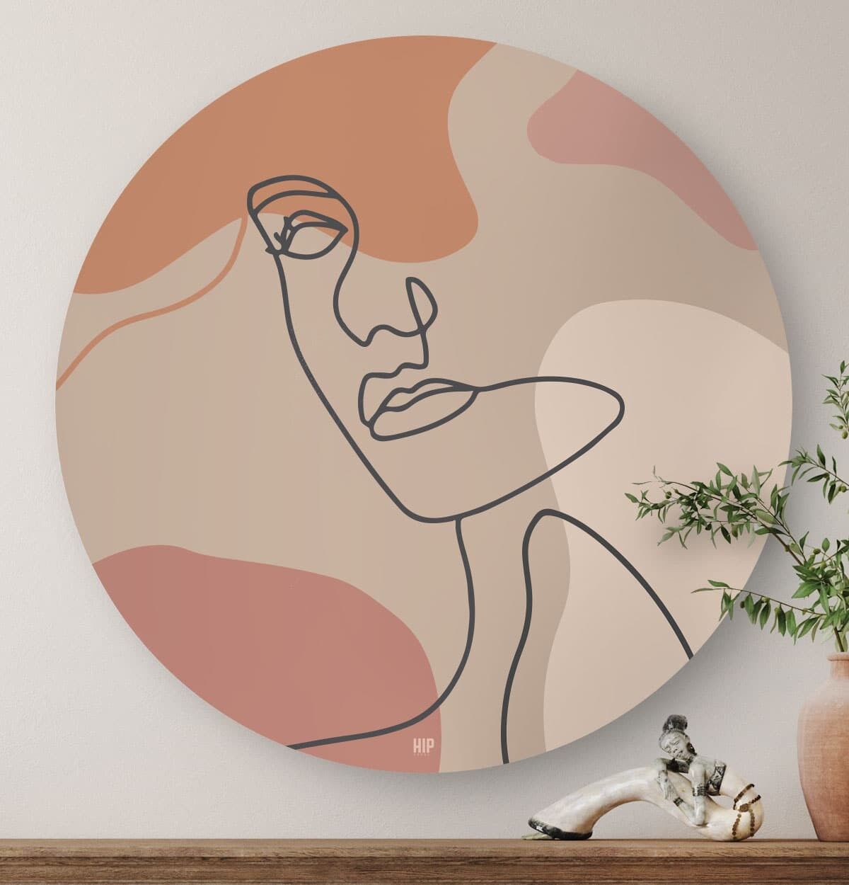 HIP ORGNL® Minimal Drawing Expression Rund - Ø 140 cm