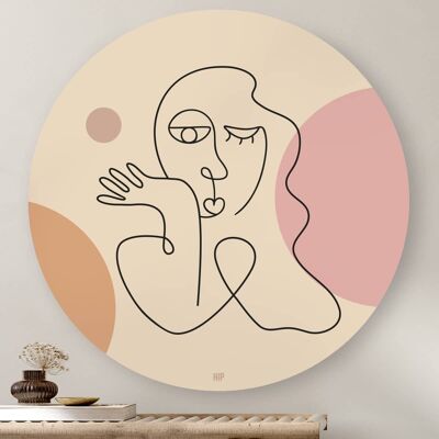 HIP ORGNL® Ilustración Mujer Redondo - Ø 140 cm