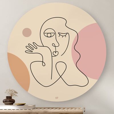 HIP ORGNL® Illustration Woman Round - Ø 100 cm