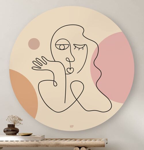 HIP ORGNL® Illustration Woman Round - Ø 60 cm