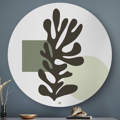 HIP ORGNL® Abstrait Vert Corail Rond - Ø 120 cm