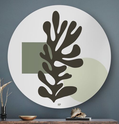 HIP ORGNL® Abstract Green Coral Round - Ø 100 cm