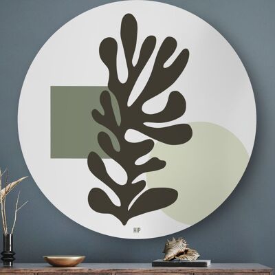 HIP ORGNL® Abstract Green Coral Round - Ø 100 cm