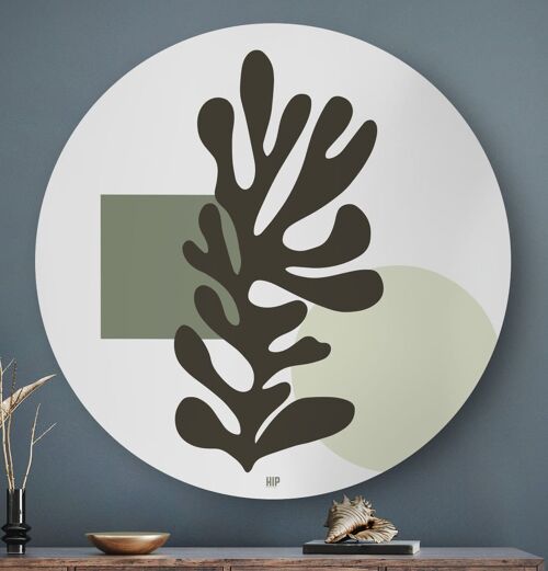 HIP ORGNL® Abstract Green Coral Round - Ø 60 cm