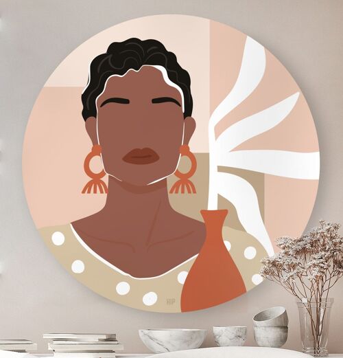 HIP ORGNL® Abstract African Woman Round - Ø 140 cm