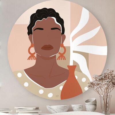 HIP ORGNL® Abstract African Woman Round - Ø 140 cm