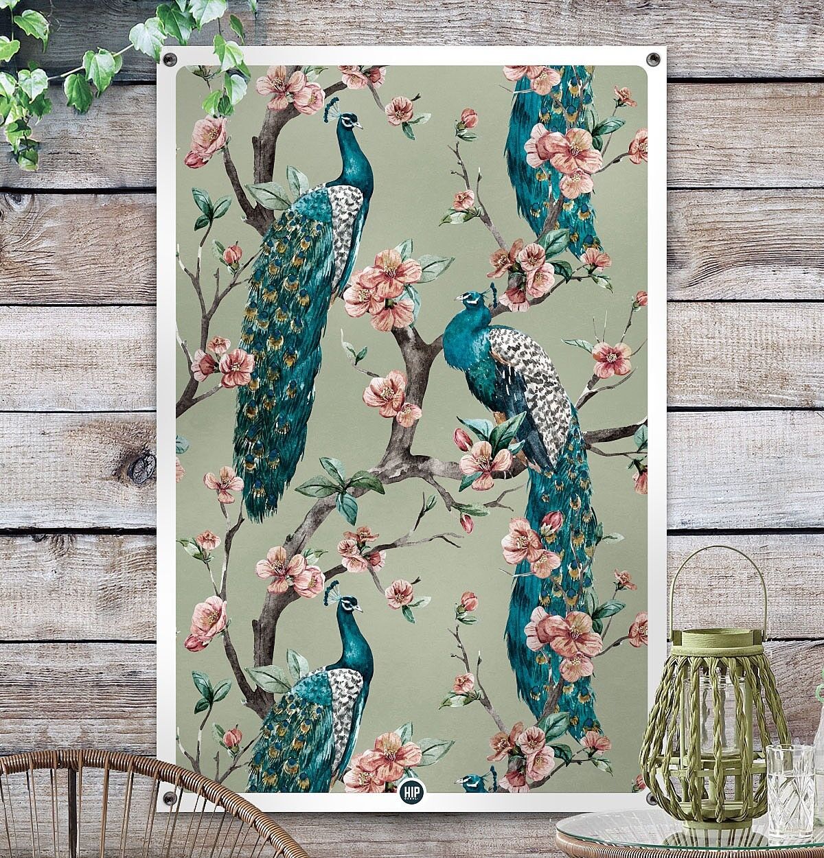 HIP ORGNL® Giardino di pavoni selvatici - 100 x 150 cm