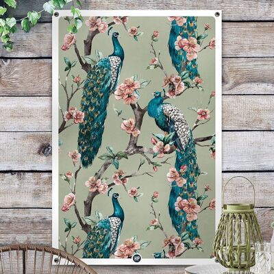HIP ORGNL® Jardín de pavos reales salvajes - 60 x 90 cm