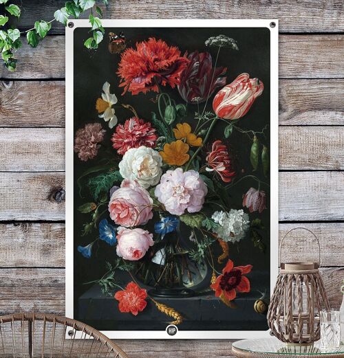 HIP ORGNL® Stilleven met bloemen in een glazen vaas Garden - 100 x 150 cm