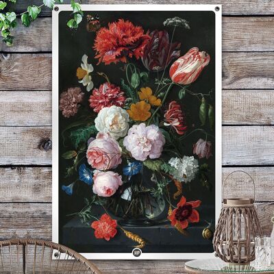 HIP ORGNL® Stilleven met bloemen in een glazen vaas Garden - 100 x 150 cm