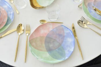Assiette plate tricolore-paradise 2