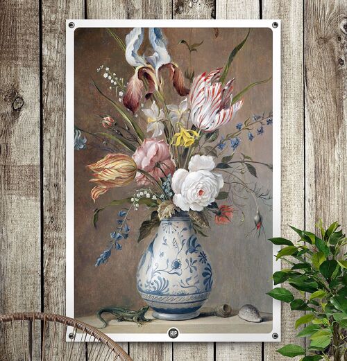 HIP ORGNL® Bloemstilleven met Porseleinen vaas Garden - 100 x 150 cm