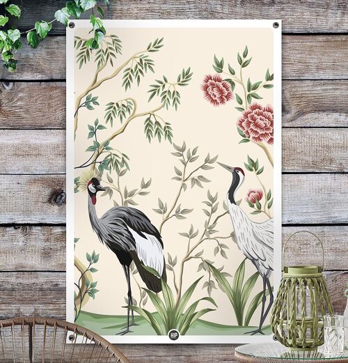 HIP ORGNL® Wise Crane Birds Garden - 100 x 150 cm