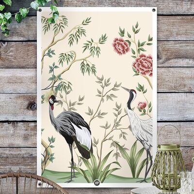 HIP ORGNL® Wise Crane Birds Garden - 80 x 120 cm