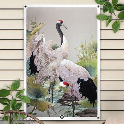 HIP ORGNL® Japanese Cranes Garden - 80 x 120 cm