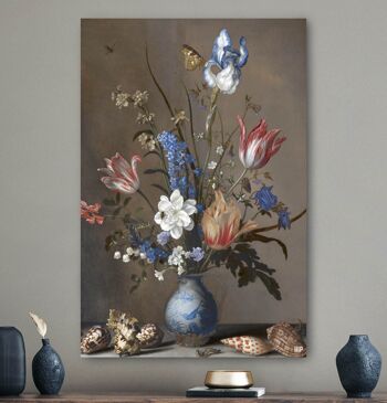 HIP ORGNL® Fleurs dans un vase Wan-Li et coquillages - 80 x 120 cm 1