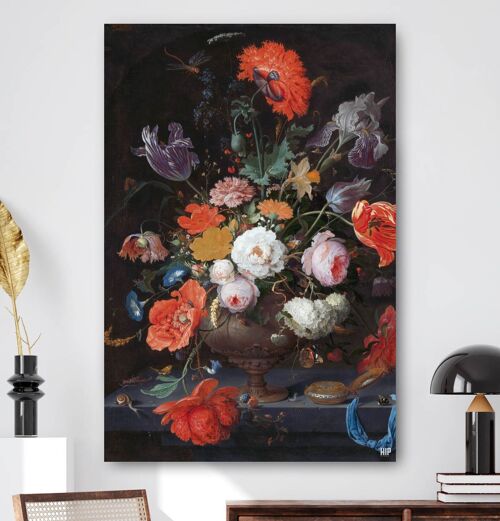 HIP ORGNL® Stilleven met bloemen en een horloge - 100 x 150 cm