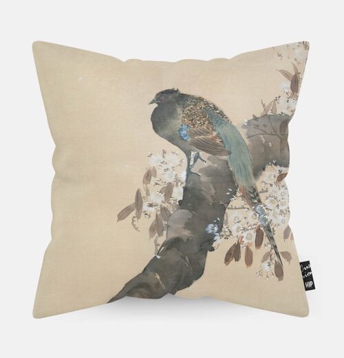 HIP ORGNL® Fazant op kersenbloesemtak Cushion - 45 x 45 cm