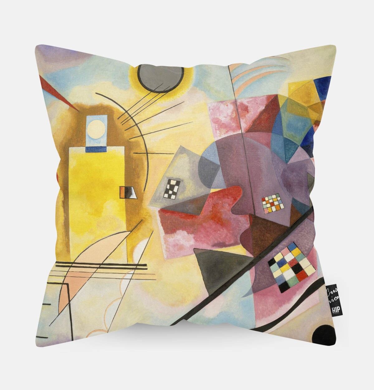 HIP ORGNL® Gelbes, rotes, blaues Kissen - 45 x 45 cm