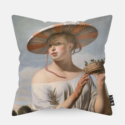 HIP ORGNL® Meisje met een brede hoed Cushion - 45 x 45 cm