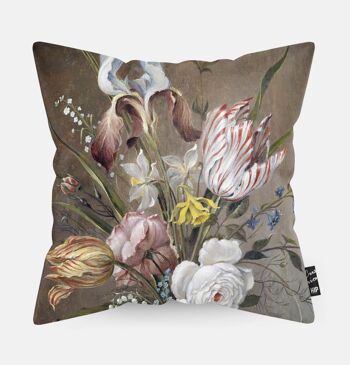 HIP ORGNL® Fleur Nature Morte avec Vase en Porcelaine Coussin - 45 x 45 cm 1