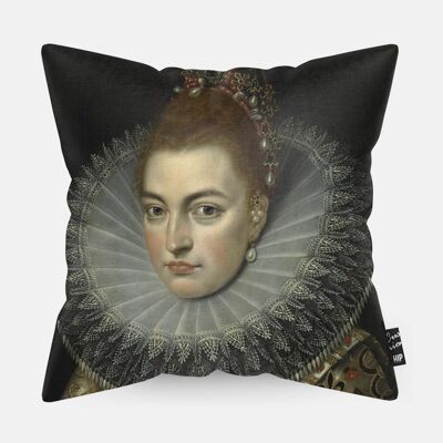 HIP ORGNL® Portrait d'Isabella Clara Eugenia von Habsburg Coussin - 45 x 45 cm