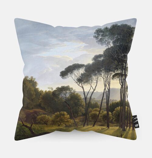 HIP ORGNL® Italiaans landschap met parasoldennen Cushion - 45 x 45 cm