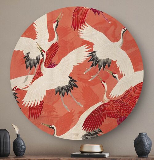 HIP ORGNL® Kimono met kraanvogels Rond - Ø 100 cm