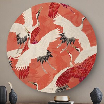 HIP ORGNL® Kimono met kraanvogels Rond - Ø 80 cm