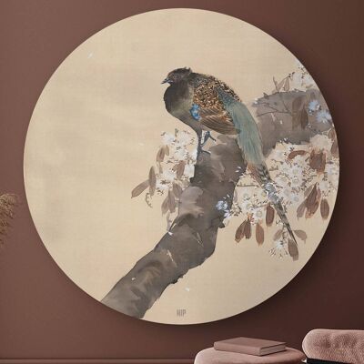 HIP ORGNL® Pheasant on cherry blossom branch Round - Ø 80 cm