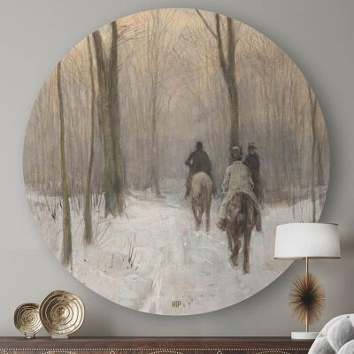 HIP ORGNL® Cavalieri sulla neve nell'Haagse Bos Rond - Ø 120 cm