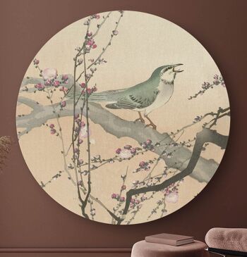 HIP ORGNL® Oiseau chanteur et fleur de prunier rond - Ø 120 cm 1