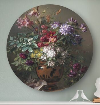 HIP ORGNL® Nature morte aux fleurs dans un vase grec Rond - Ø 100 cm 1