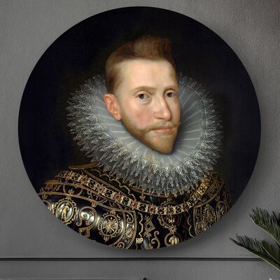 HIP ORGNL® Portrait von Albrecht von Österreich Rund - Ø 80 cm