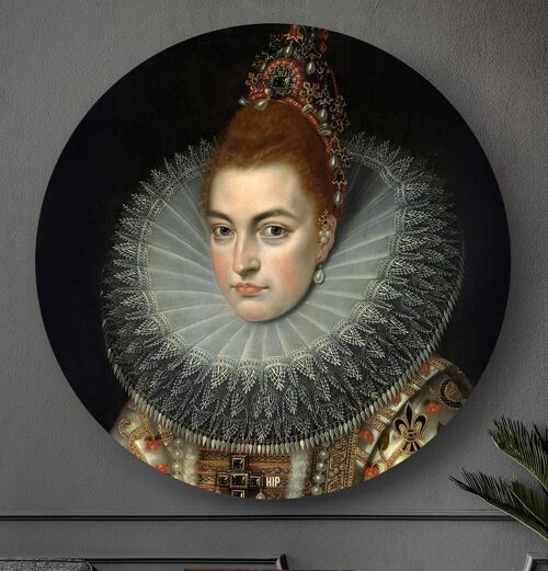 HIP ORGNL® Portret van Isabella Clara Eugenia von Habsburg Rond - Ø 140 cm