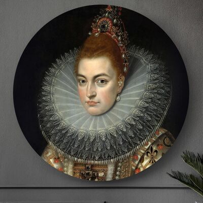 HIP ORGNL® Portrait von Isabella Clara Eugenia von Habsburg Rund - Ø 100 cm