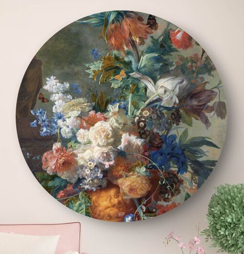 HIP ORGNL® Stilleven met bloemen Van Huysum Rond - Ø 80 cm