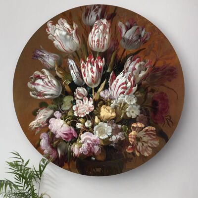 HIP ORGNL® Stilleben mit Blumen Bollongier Rund - Ø 140 cm