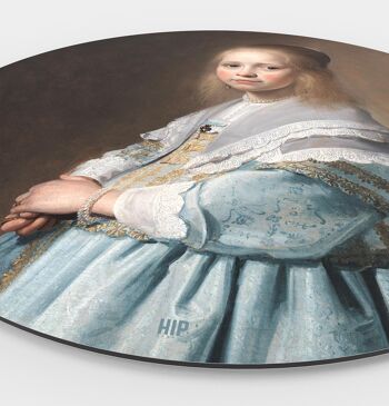 HIP ORGNL® Portrait d'une jeune fille en bleu Rond - Ø 140 cm 2