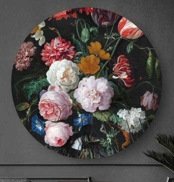 HIP ORGNL® Nature morte aux fleurs dans un vase en verre Rond - Ø 100 cm 1