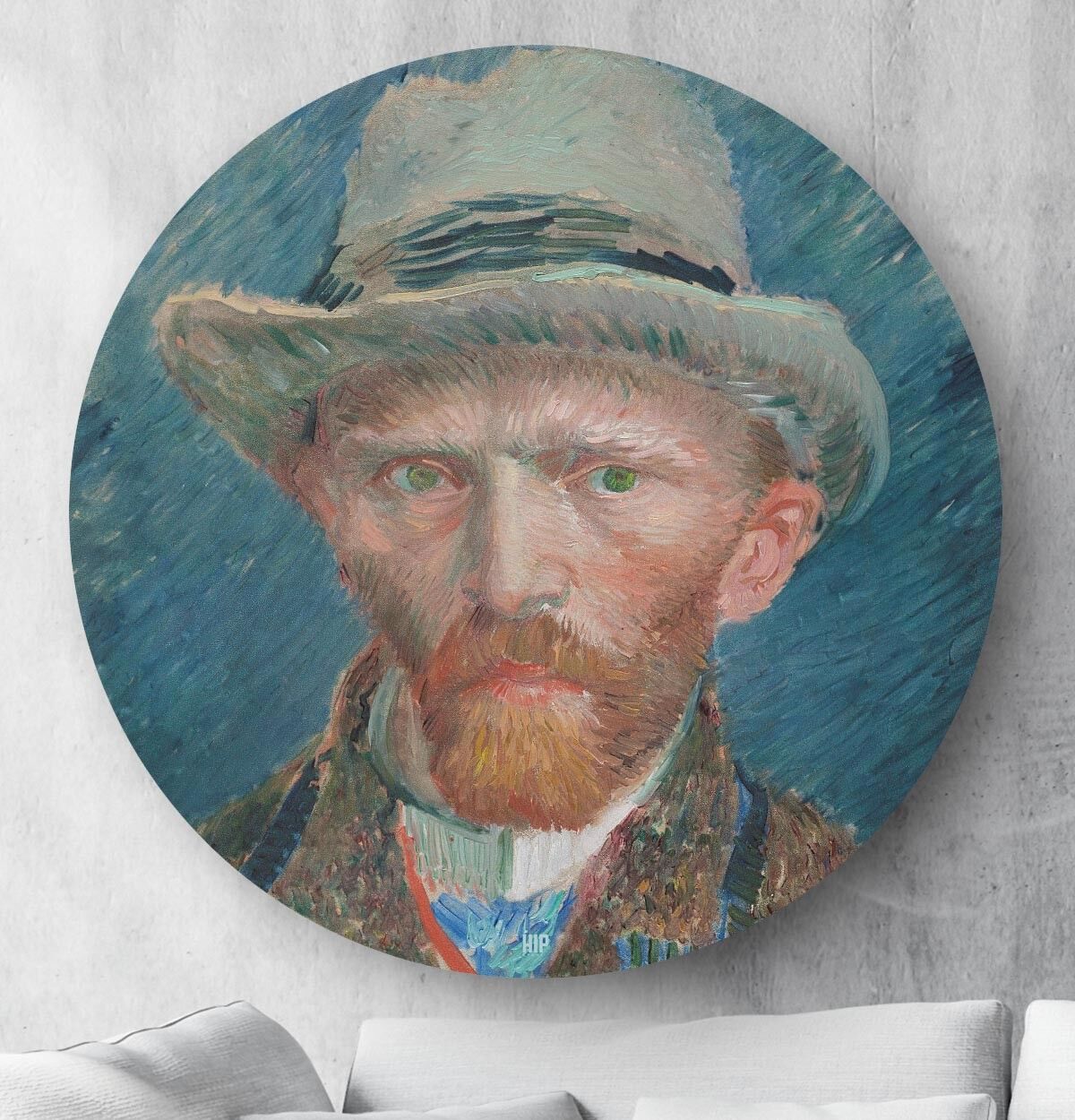 HIP ORGNL® Autoportrait Vincent van Gogh Rond - Ø 100 cm