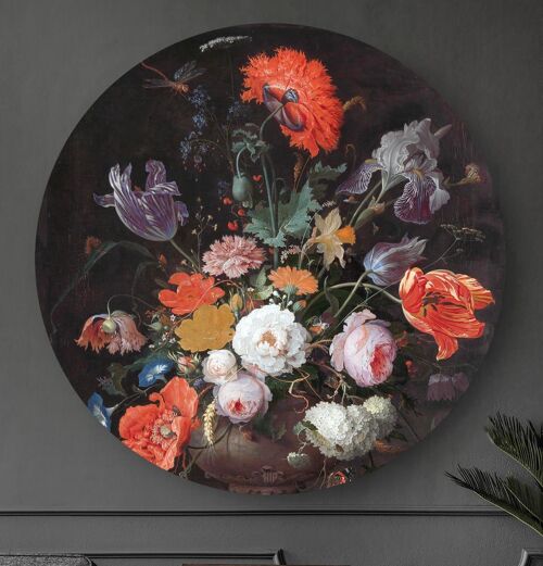 HIP ORGNL® Stilleven met bloemen en een horloge Rond - Ø 120 cm