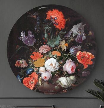 HIP ORGNL® Nature morte aux fleurs et à la montre Ronde - Ø 120 cm 1