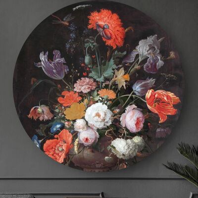 HIP ORGNL® Stilleven met bloemen en een horloge Rond - Ø 100 cm