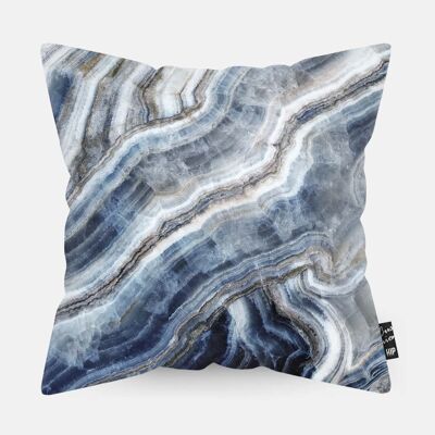 HIP ORGNL® Geode-Kissen mit blauer Spitze - 45 x 45 cm